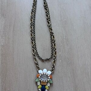 Chloe + Isabel Gold-Tone Multi-Color Crystal Pendant Necklace - Women Jewelry